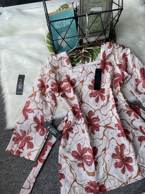 Softora 2.0 -  Blush Ivory with Wine Floral