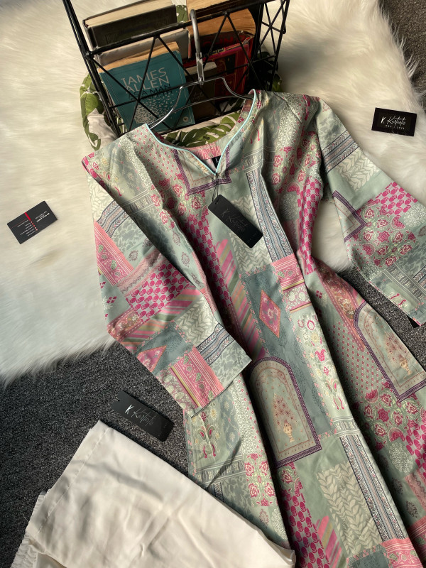 Kurttistic Digital printed Co-ords ( kashmiri olive prints )