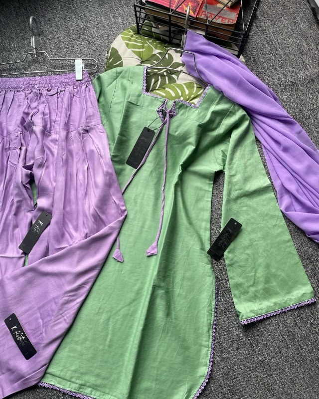 Kurtiistic new arrivals: জুঁই ( JUI ) premium soft cotton three piece set in a unique Color combination.