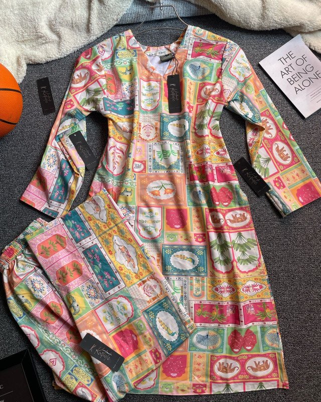 Soft Garden Patchwork - Kurtiistic new arrivals: premium two piece set | reasonable price & premium quality.