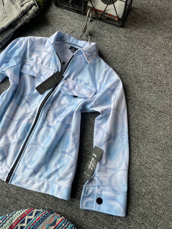 Winter Elegance by Kurtiistic – Soft Blue Printed Jacket