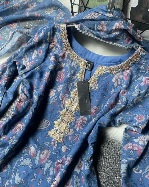 Gulzar - Royal Blue  With FARSHI SHALWAR