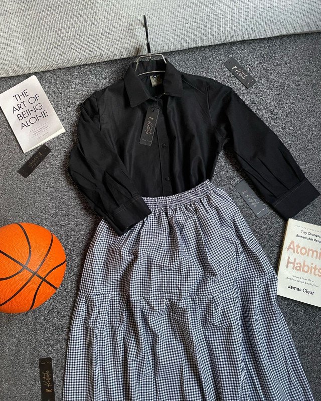 “ KAVIRA”  - Pure cotton skirt & shirt.