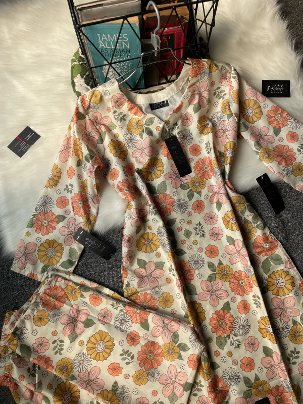 Kurttistic Digital printed Co-ords ( Sunflowers )