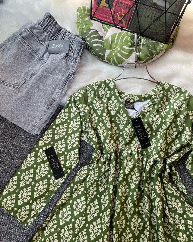Premium Tops with Jeans -  Pistachio Green