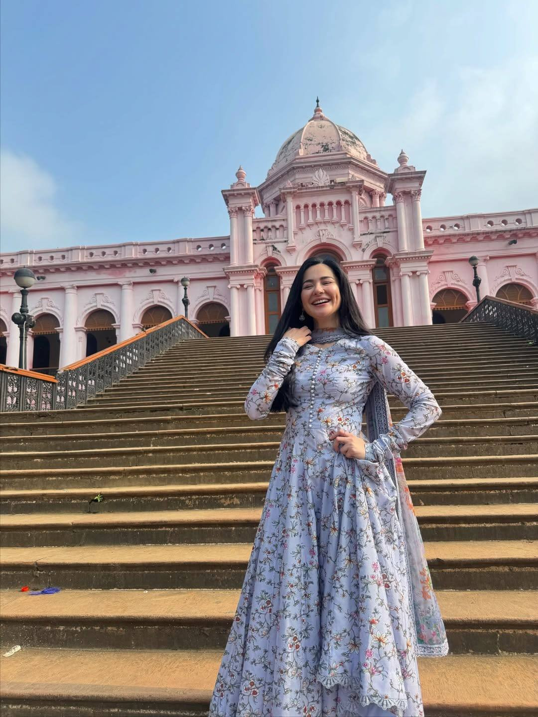 Hania Amir inspired Kurtiistic gown with matching dupatta